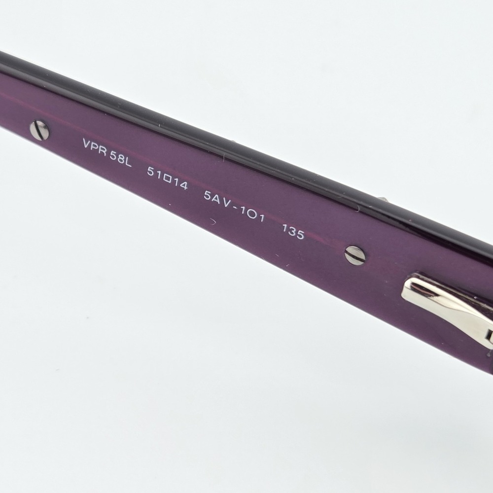 Prada VPR 58L Eyeglasses - FRAME ONLY - 5AV-1O1 Gunmetal Plum Italy 51-14-135 - Picture 13 of 16